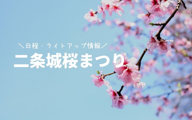 二条城桜まつり21の日程 ライトアップ時間 チケット購入方法 Tabi路地 タビロジ